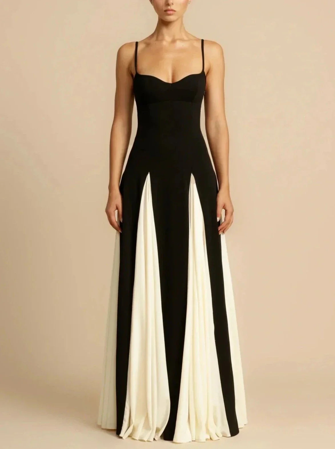 Elia | Robe Maxi Noire et Blanche