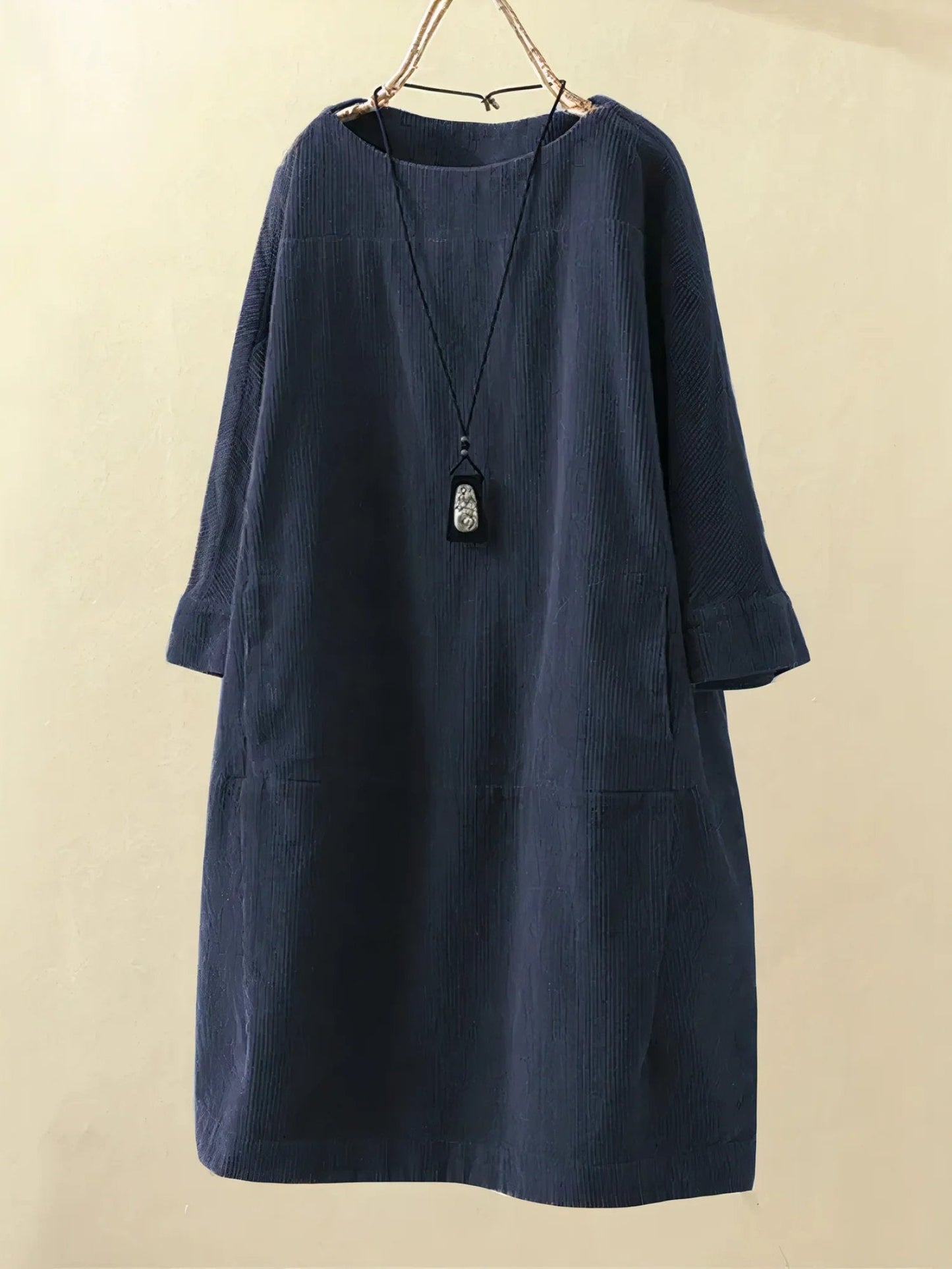 Emmeline | Robe Tunique en Velours Côtelé