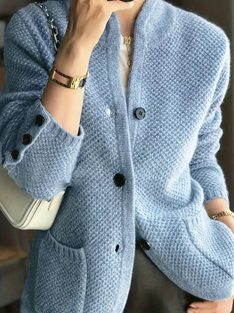Claire Rose – Gilet Effet Cachemire avec Boutons
