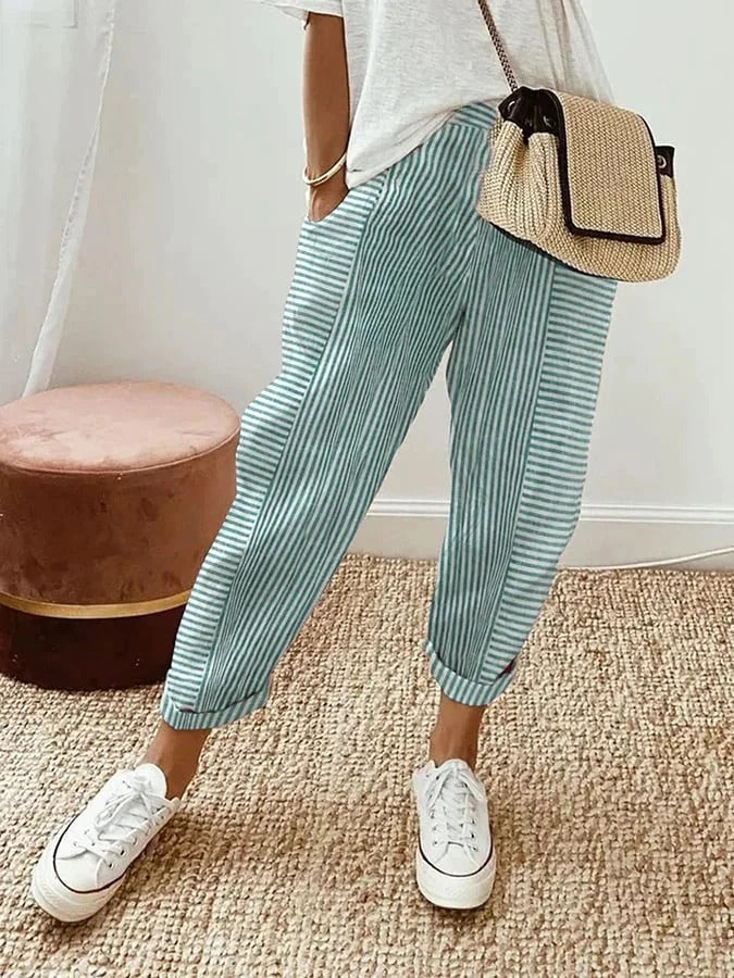 Abrielle - Pantalon Rayé