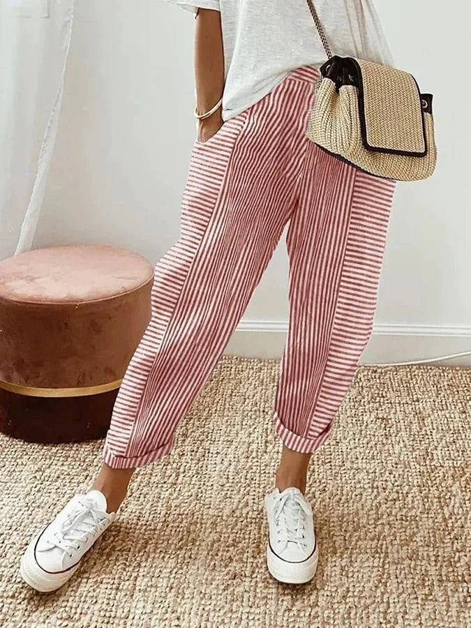 Abrielle - Pantalon Rayé