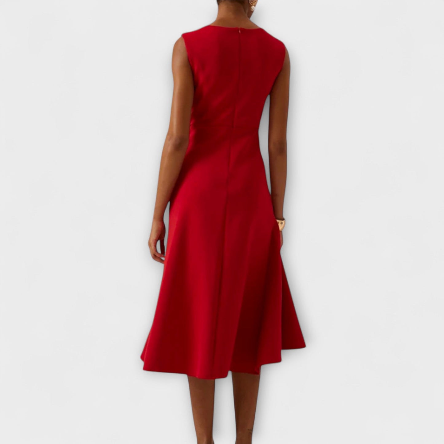 Jade – Robe Midi Asymétrique Drapée