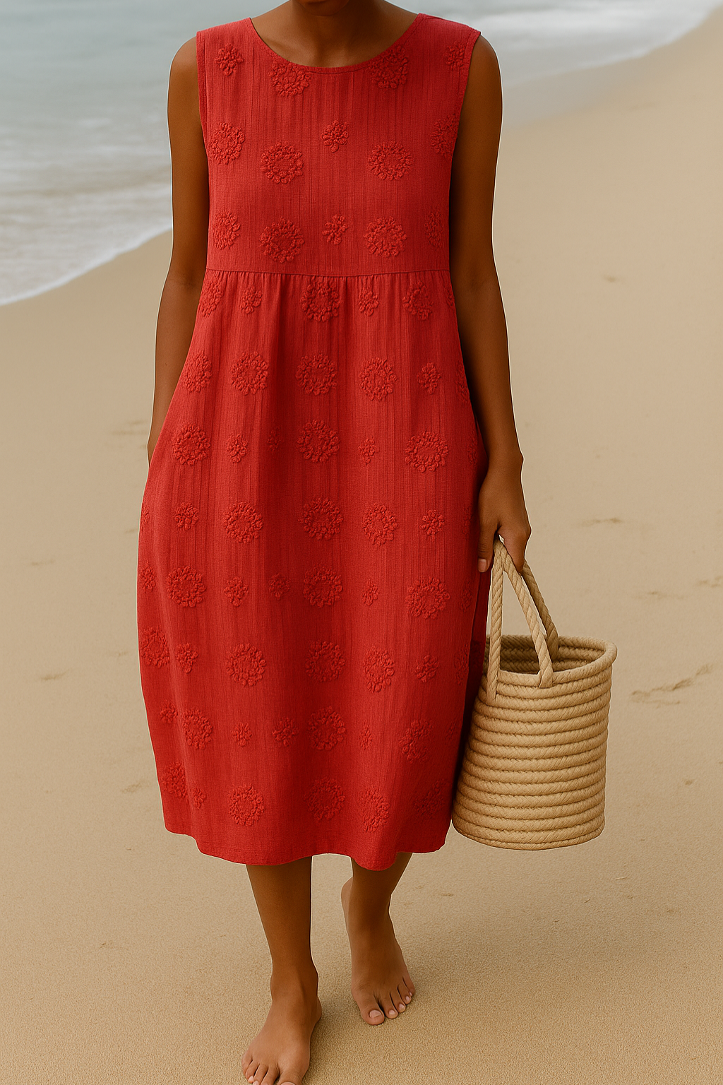Joëlle | Robe Brodée Pour Une Élégance Naturelle