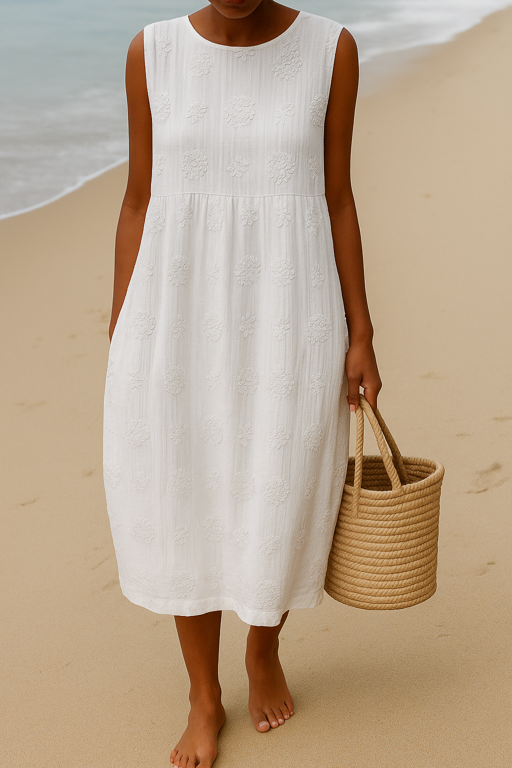 Joëlle | Robe Brodée Pour Une Élégance Naturelle