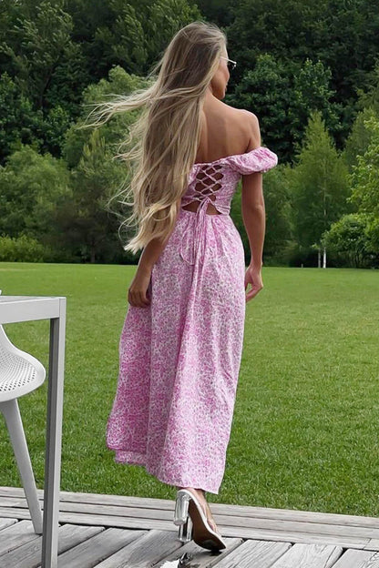 Rosemary | Robe Midi Florale Fendue Chic