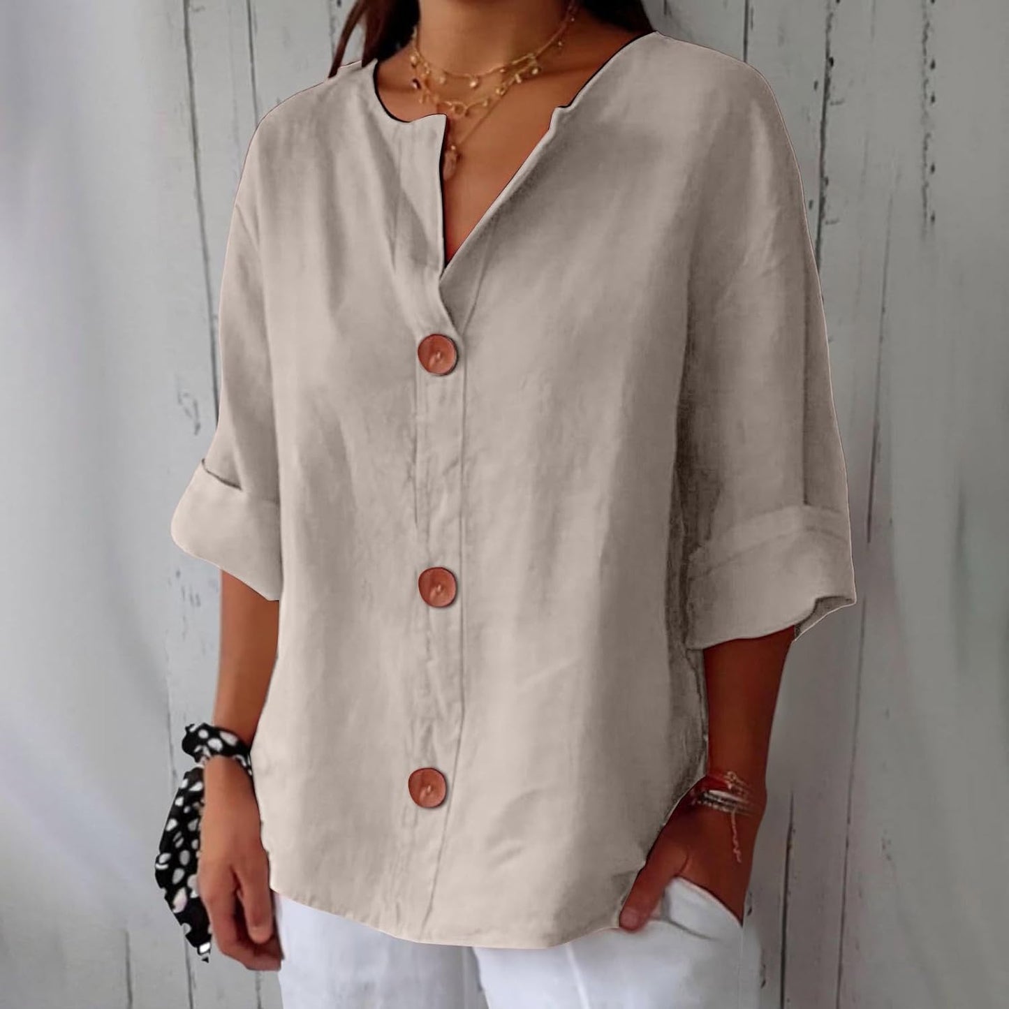 HÉLENOR | Blouse Décontractée En Lin