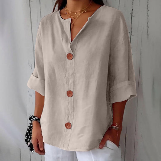 HÉLENOR | Blouse Décontractée En Lin