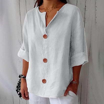 HÉLENOR | Blouse Décontractée En Lin