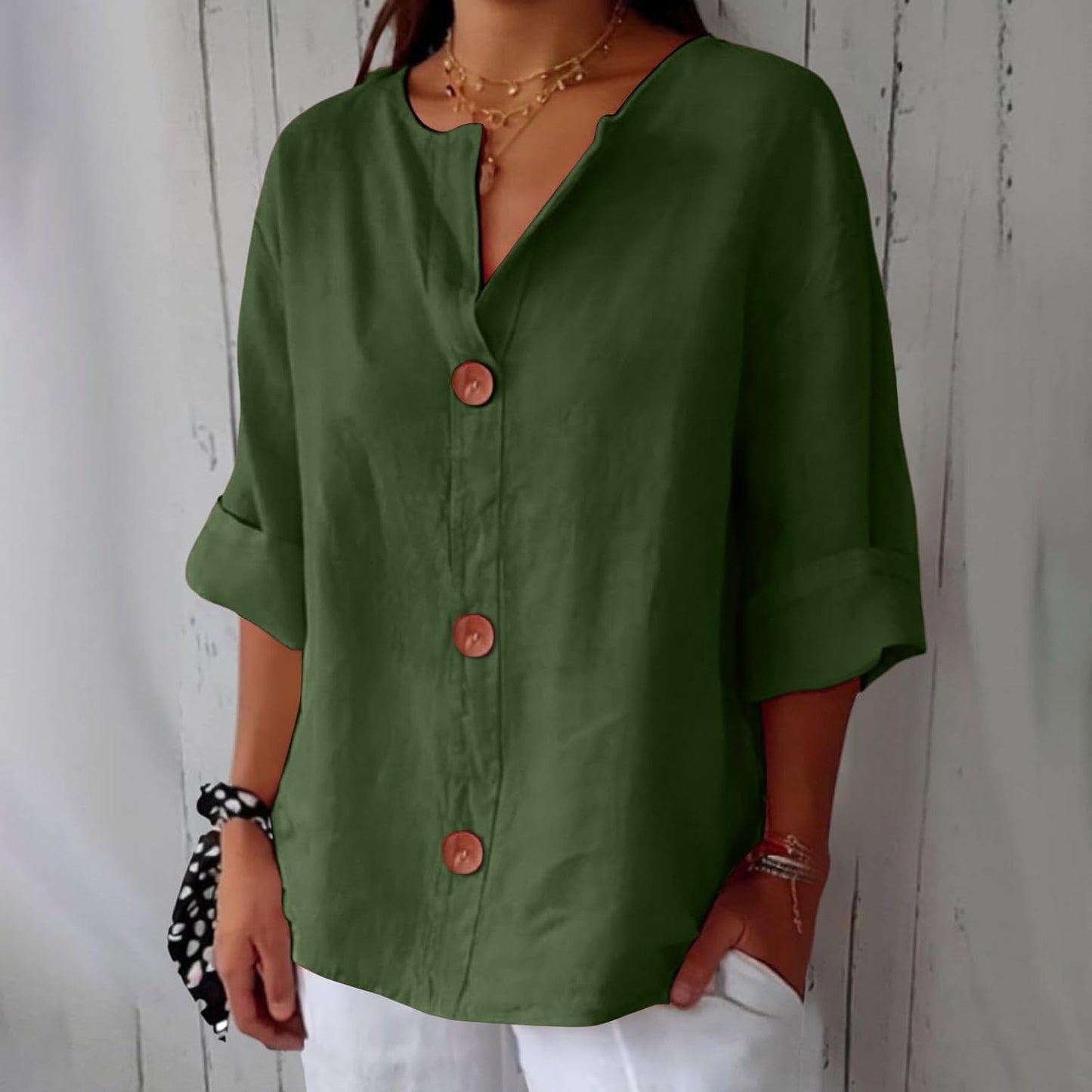 HÉLENOR | Blouse Décontractée En Lin