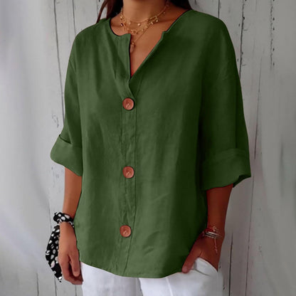 HÉLENOR | Blouse Décontractée En Lin