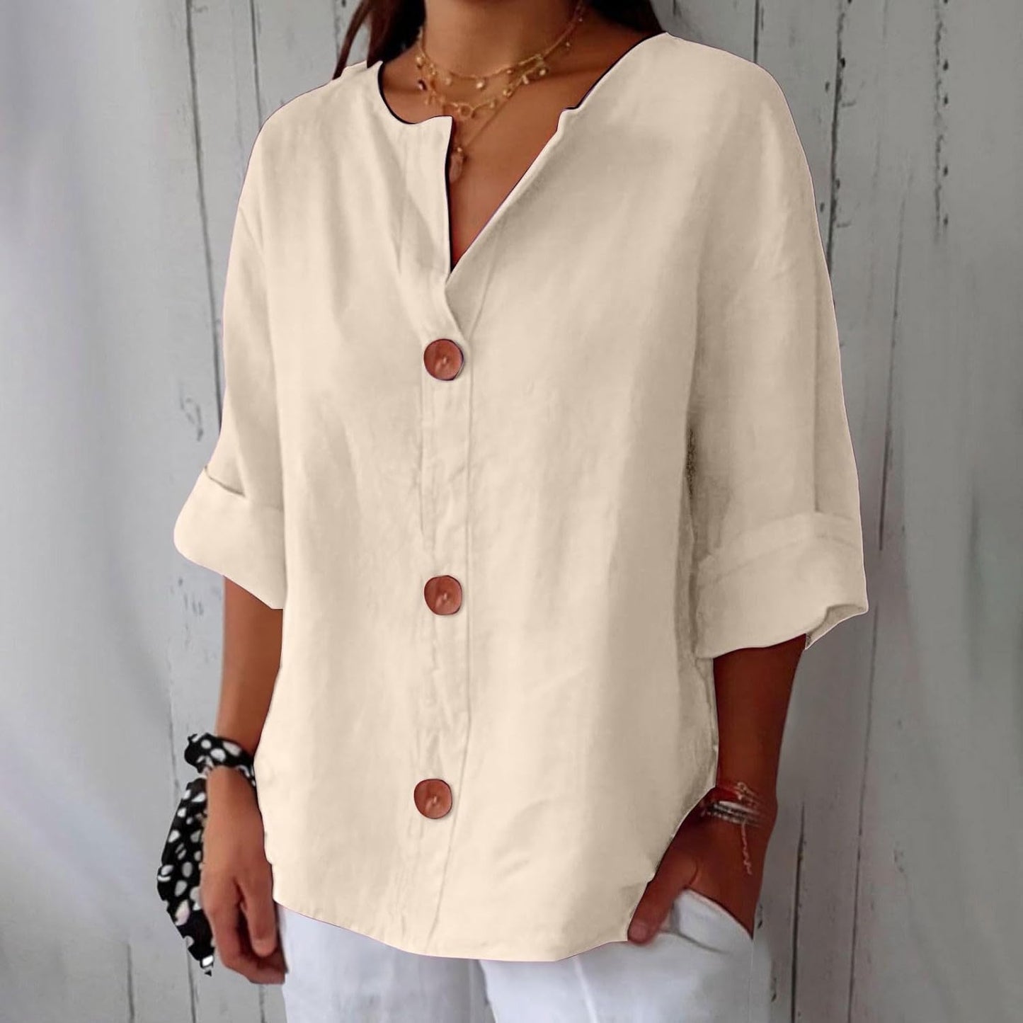 HÉLENOR | Blouse Décontractée En Lin