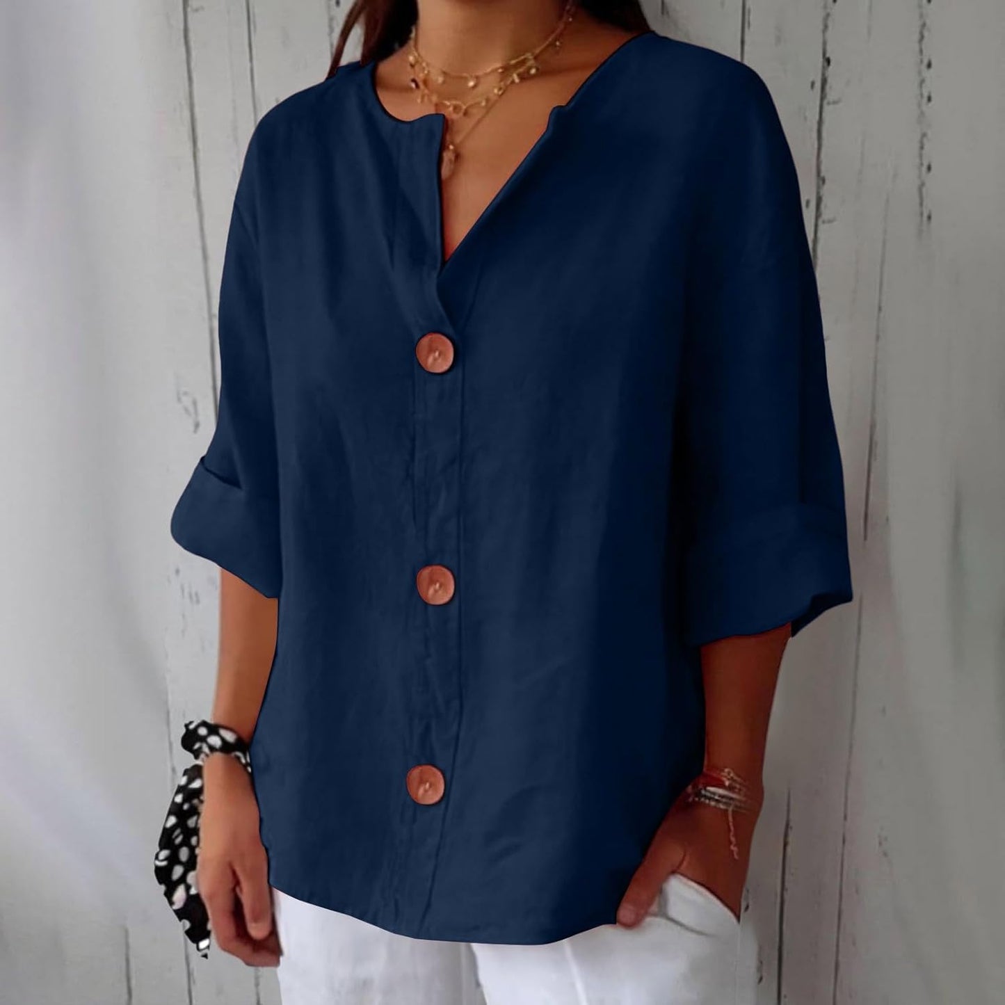 HÉLENOR | Blouse Décontractée En Lin