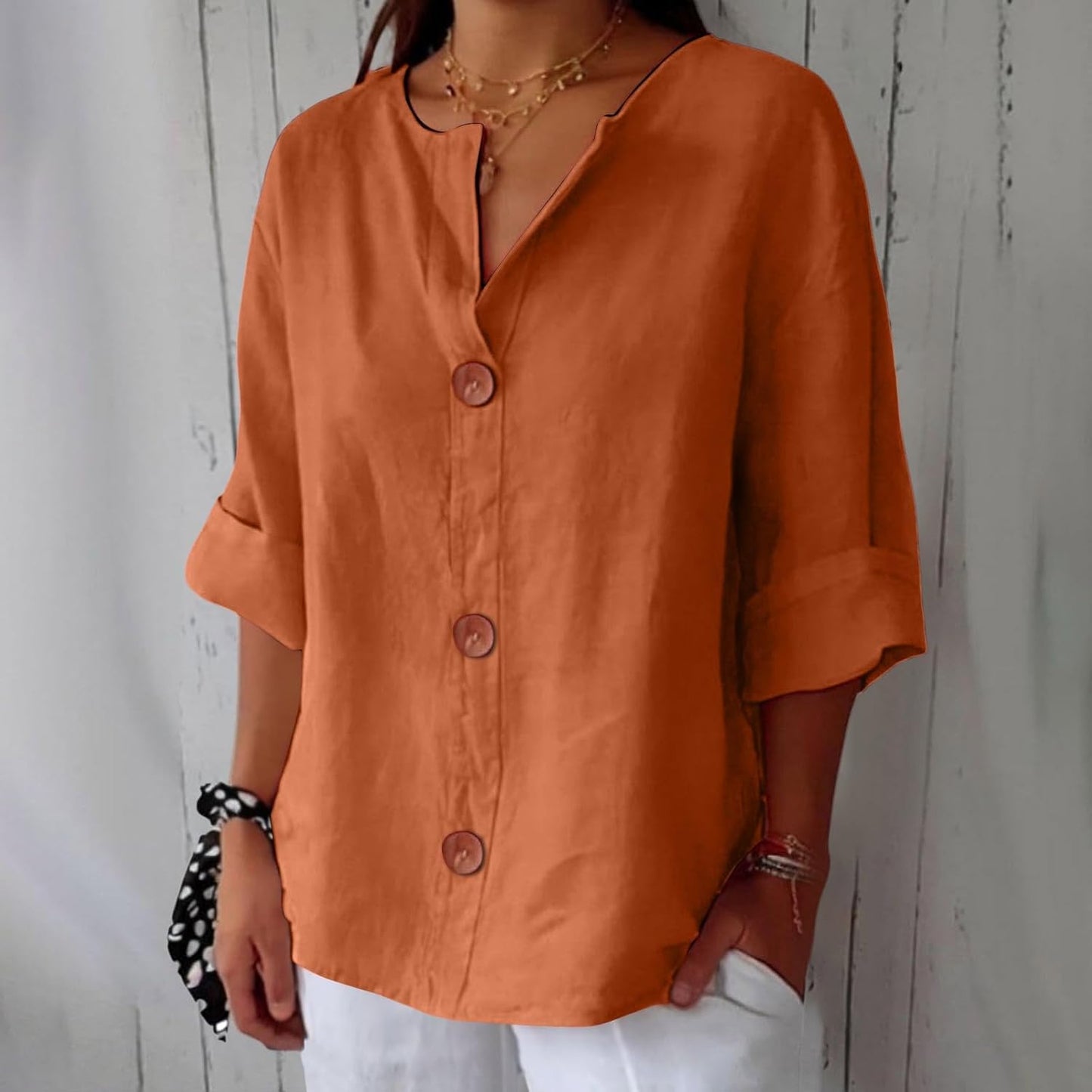 HÉLENOR | Blouse Décontractée En Lin
