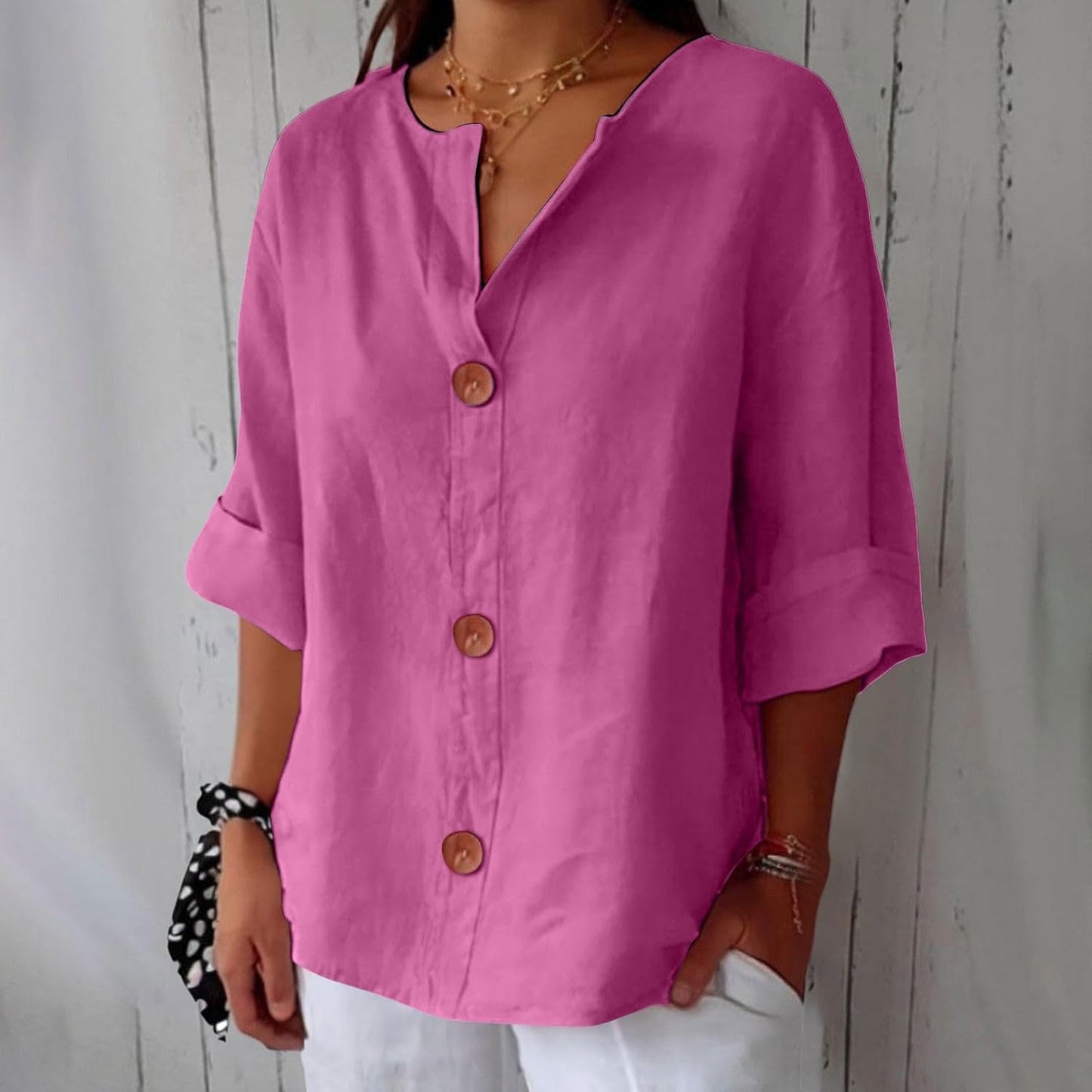 HÉLENOR | Blouse Décontractée En Lin