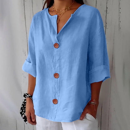 HÉLENOR | Blouse Décontractée En Lin