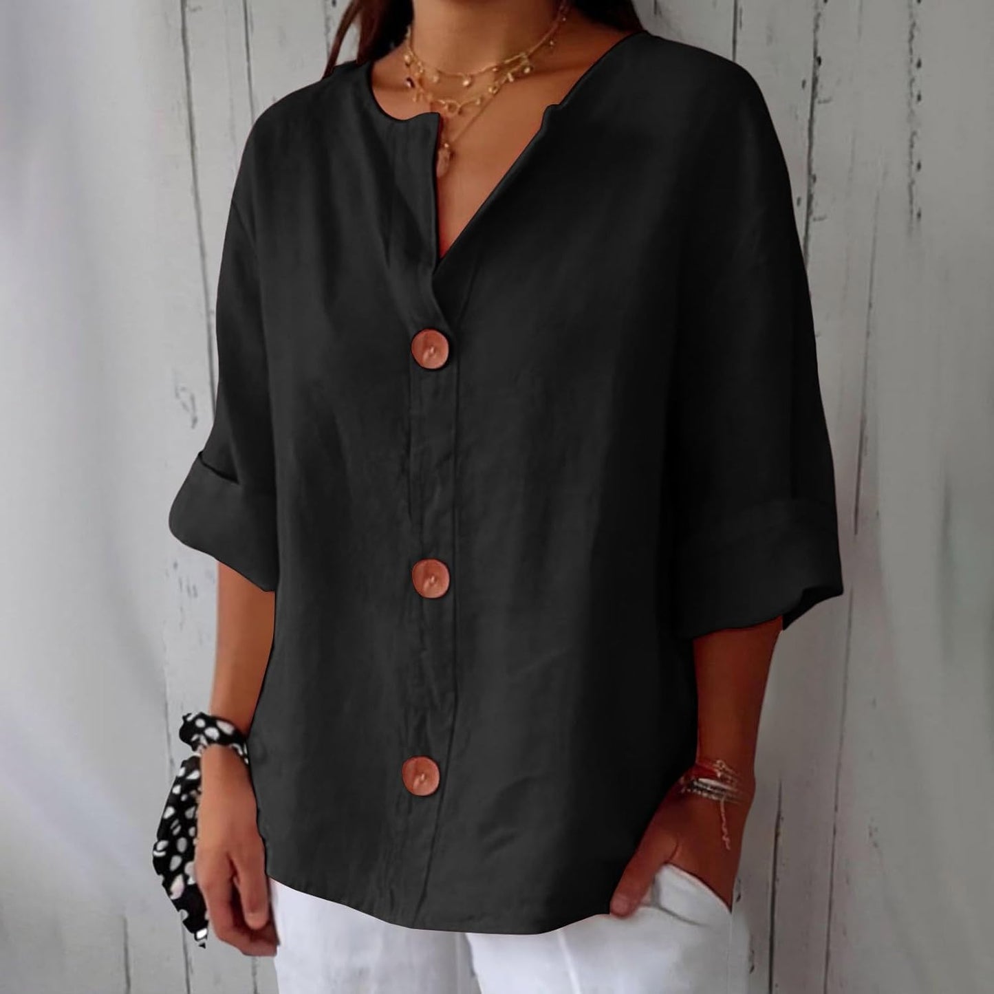 HÉLENOR | Blouse Décontractée En Lin