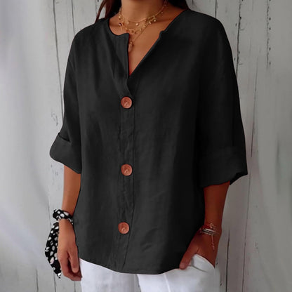 HÉLENOR | Blouse Décontractée En Lin