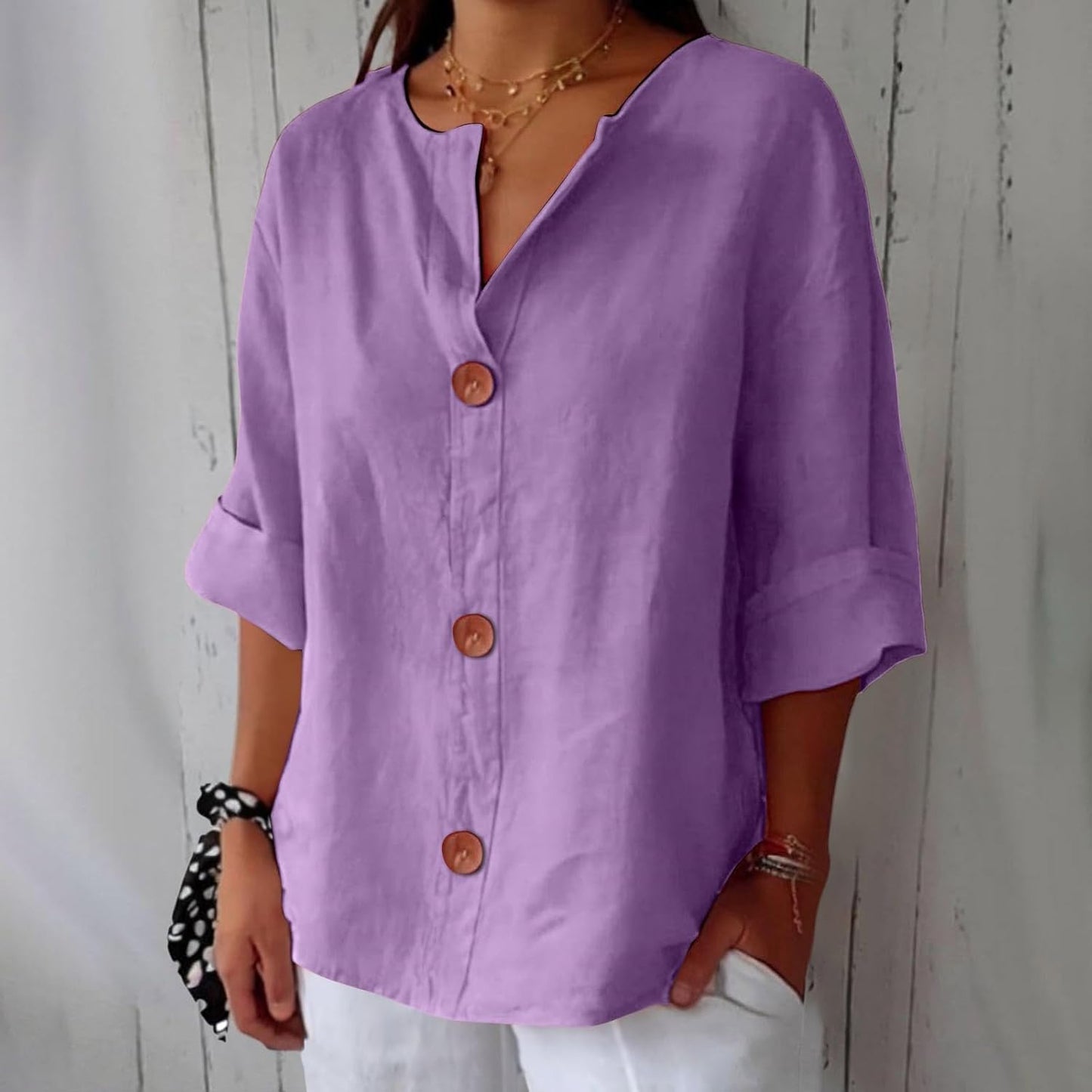 HÉLENOR | Blouse Décontractée En Lin