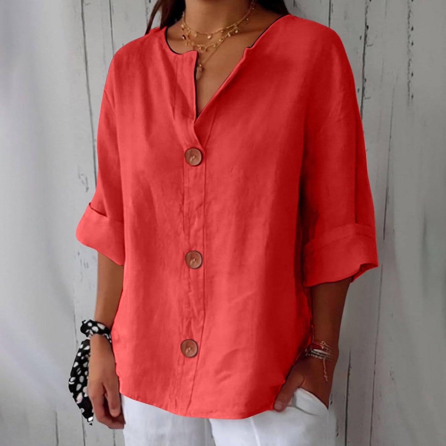 HÉLENOR | Blouse Décontractée En Lin