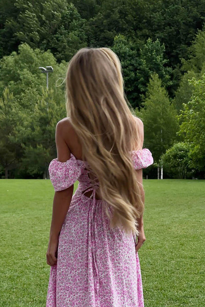 Rosemary | Robe Midi Florale Fendue Chic