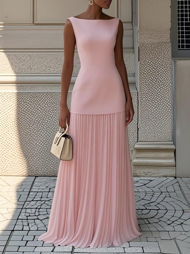 Cherie | Robe Longue Plissée