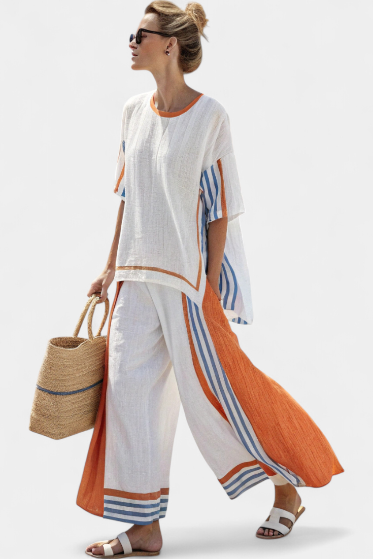 Louna | Ensemble Deux Pièces Oversize à Rayures
