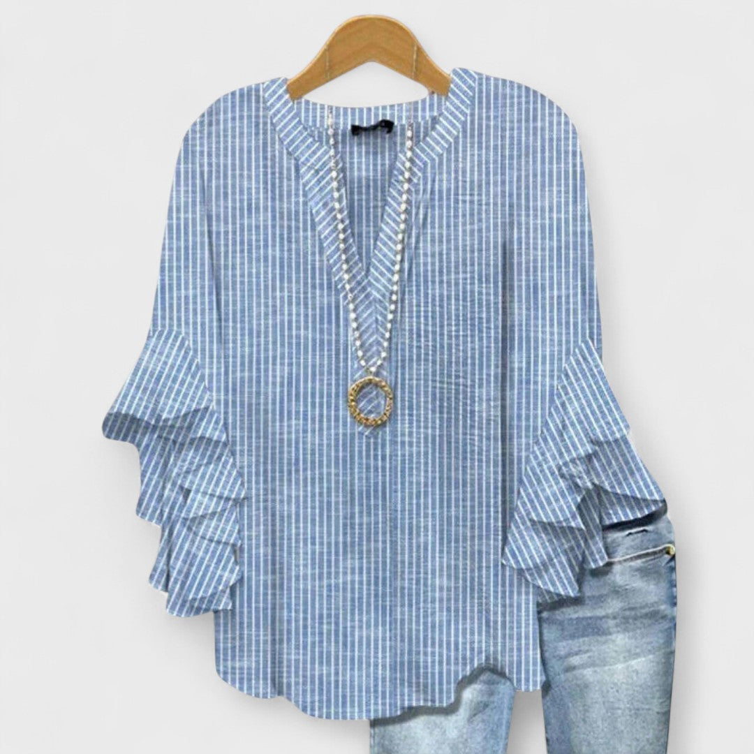 Isabella | Blouse avec des Fleurs Élégantes