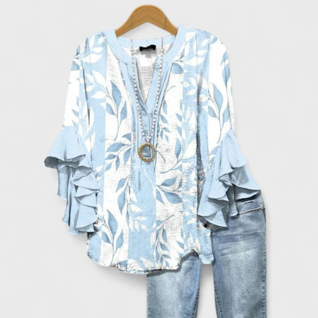 Isabella | Blouse avec des Fleurs Élégantes