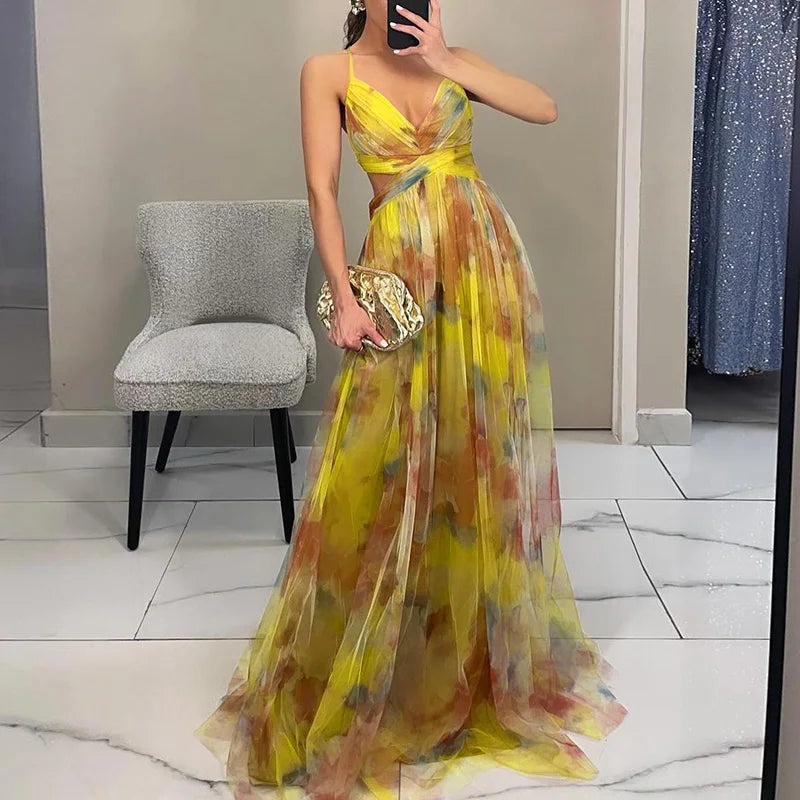 Giselle | Robe Longue Fleurie Élégante