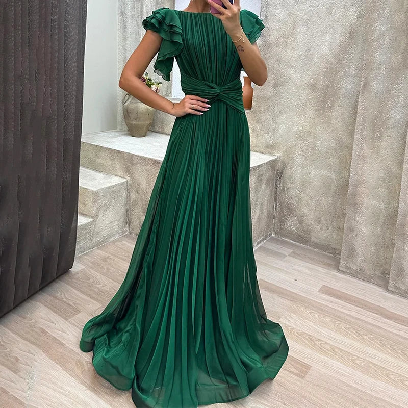 Rose | Robe de Soirée Plissée