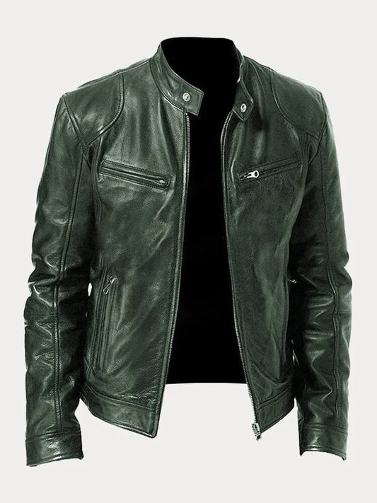HÉLENOR | Veste en Cuir Style Décontracté