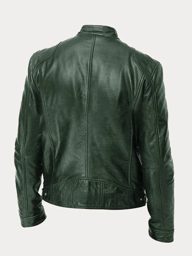 HÉLENOR | Veste en Cuir Style Décontracté