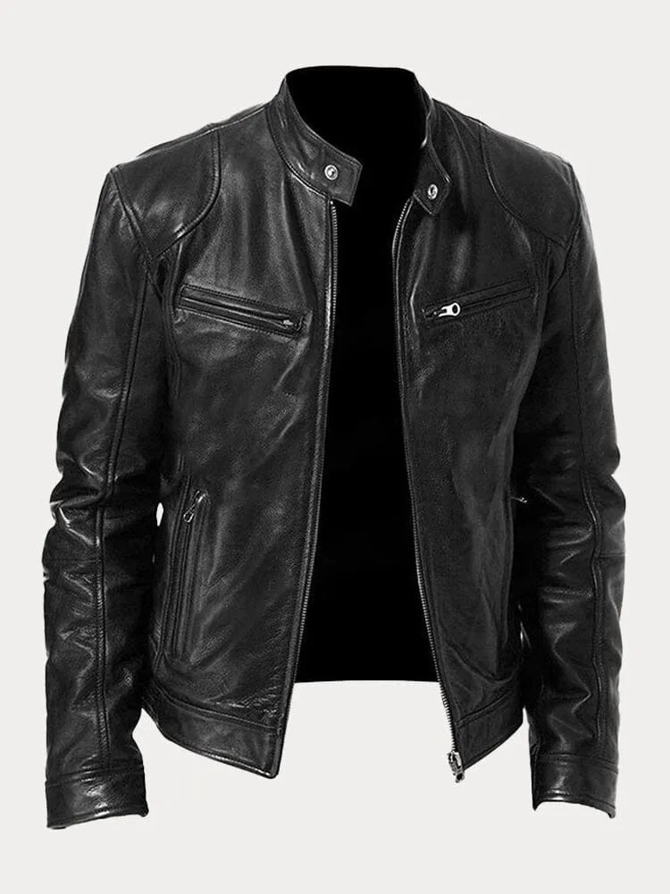 HÉLENOR | Veste en Cuir Style Décontracté
