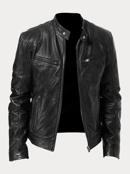 HÉLENOR | Veste en Cuir Style Décontracté