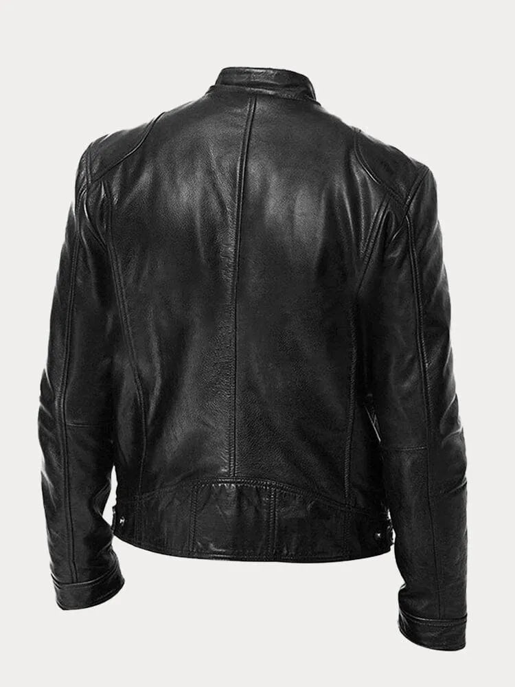 HÉLENOR | Veste en Cuir Style Décontracté
