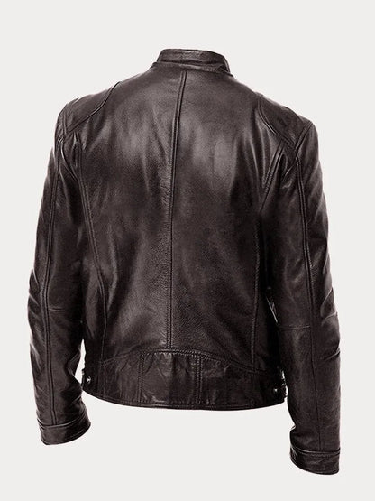 HÉLENOR | Veste en Cuir Style Décontracté