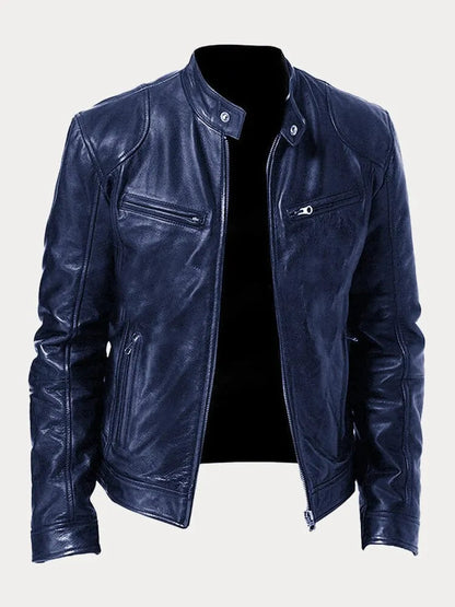 HÉLENOR | Veste en Cuir Style Décontracté