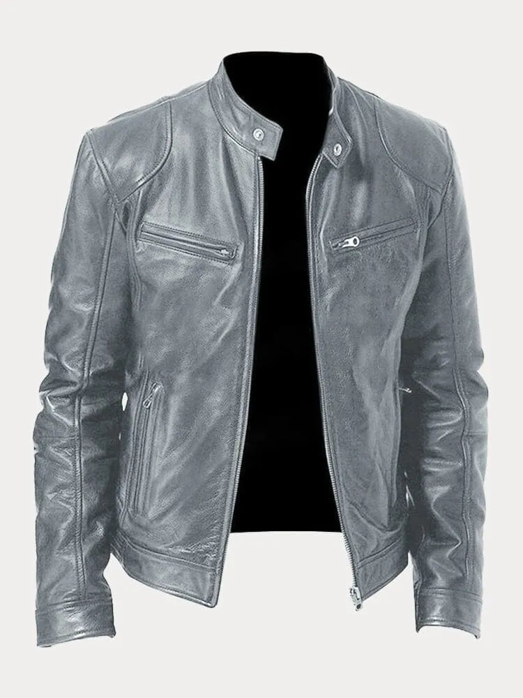 HÉLENOR | Veste en Cuir Style Décontracté