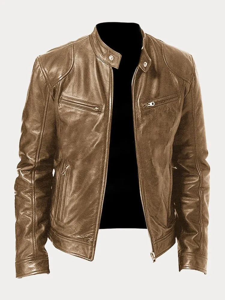 HÉLENOR | Veste en Cuir Style Décontracté