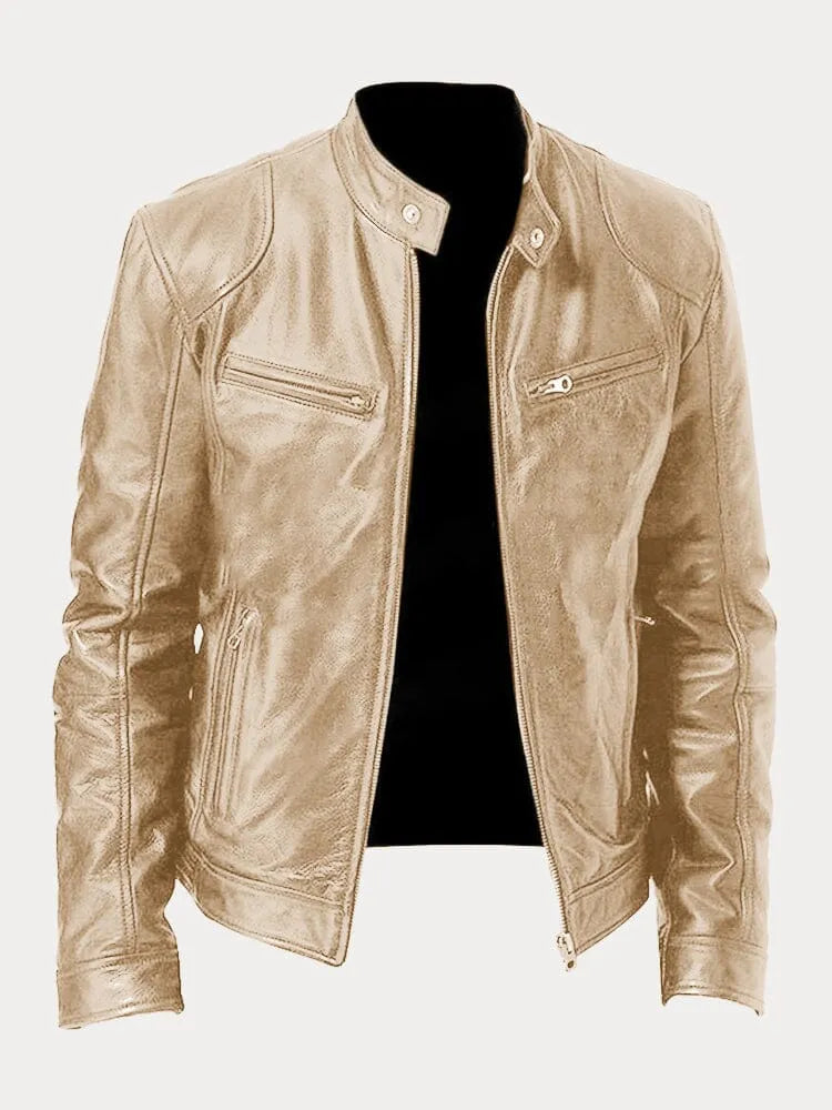 HÉLENOR | Veste en Cuir Style Décontracté