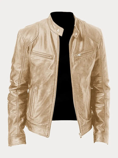 HÉLENOR | Veste en Cuir Style Décontracté