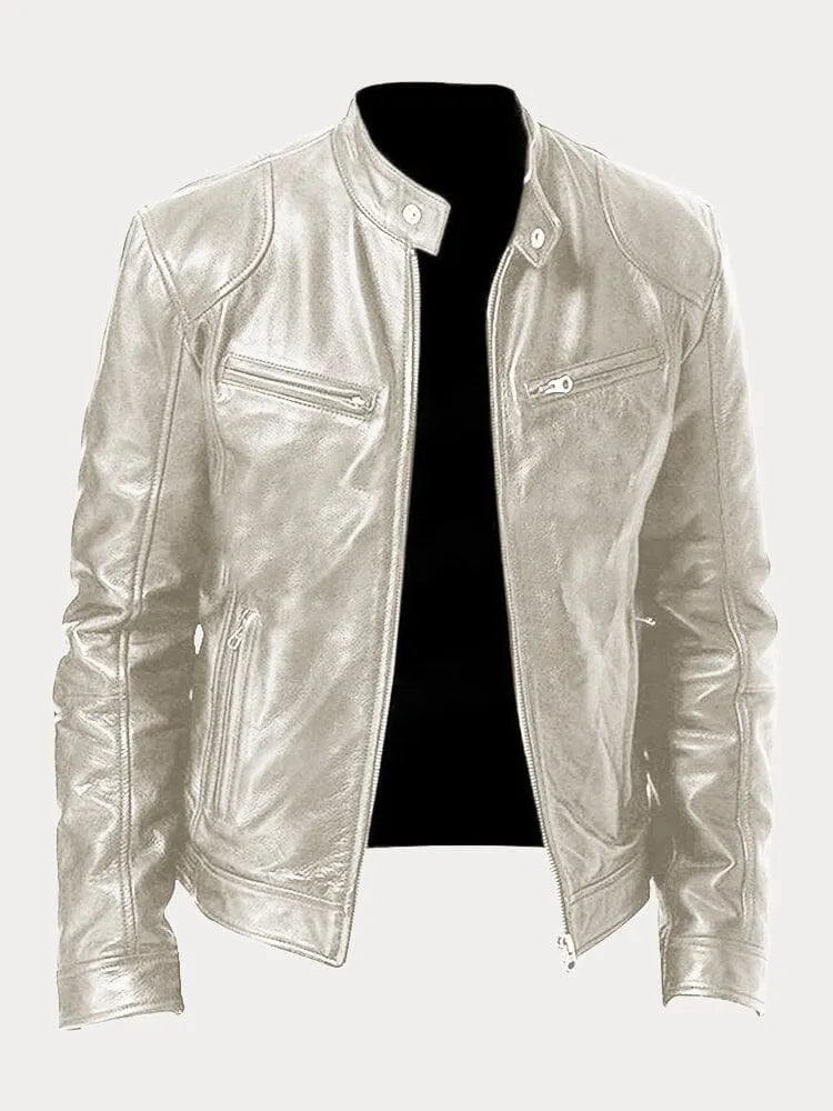 HÉLENOR | Veste en Cuir Style Décontracté