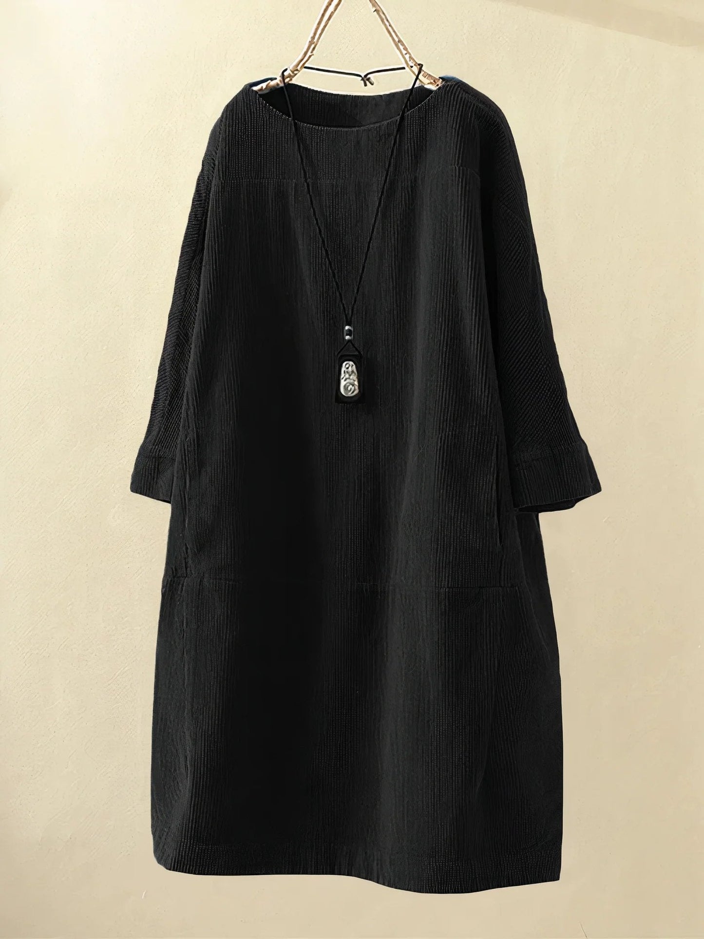Emmeline | Robe Tunique en Velours Côtelé
