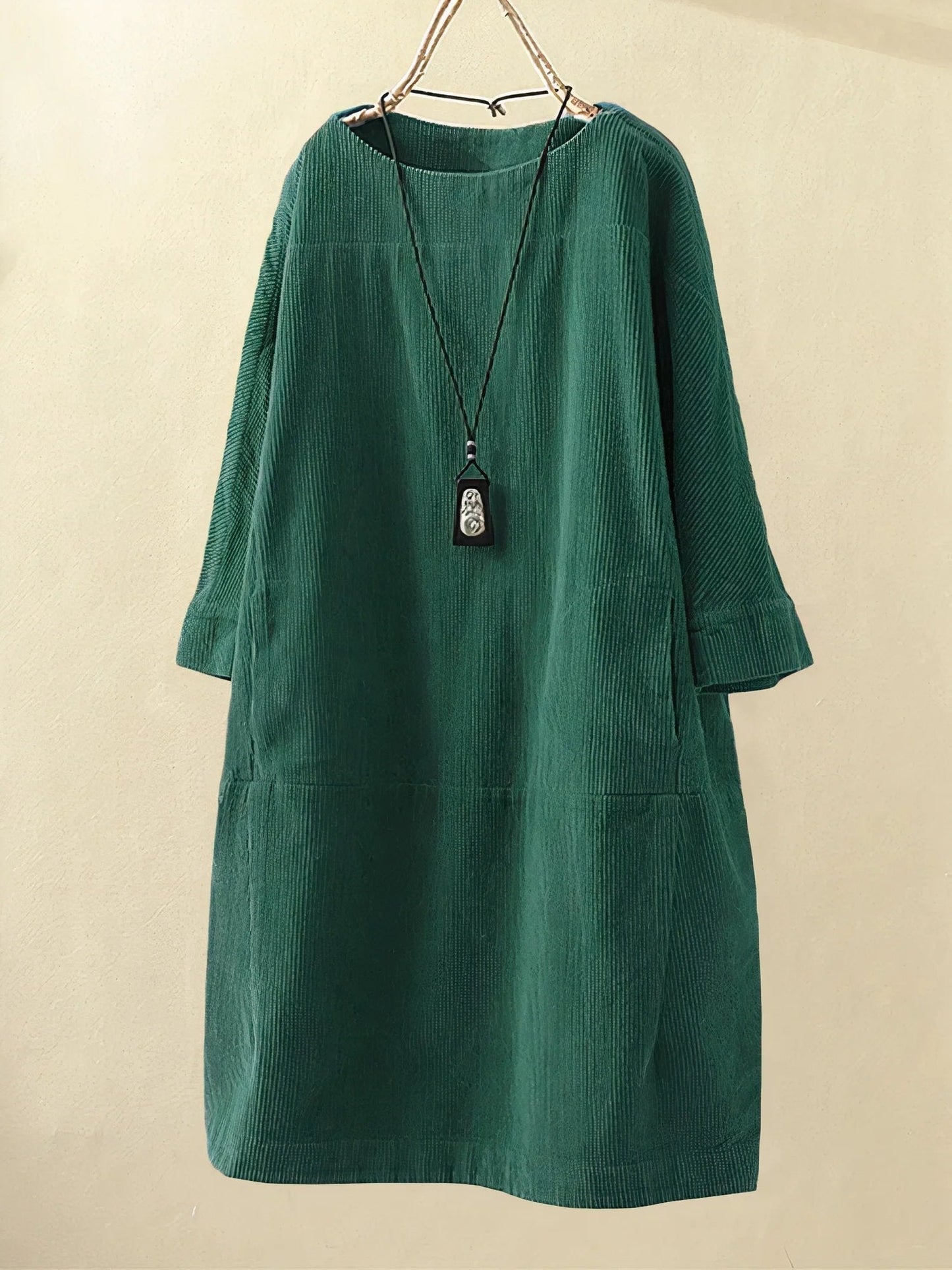 Emmeline | Robe Tunique en Velours Côtelé