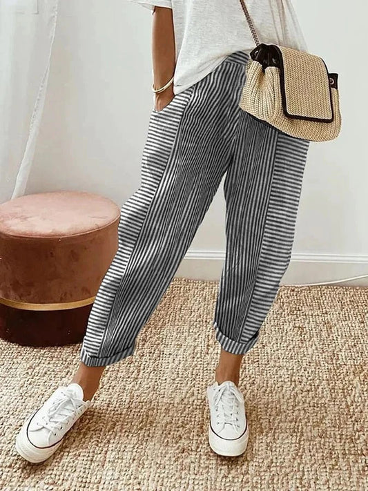 Abrielle - Pantalon Rayé
