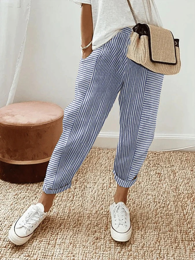 Abrielle - Pantalon Rayé