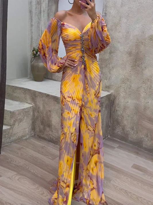 Helene | Robe Élégante avec Col en V
