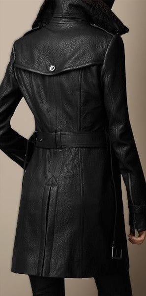 Amelie | Élégant Manteau faux Cuir